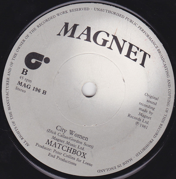 Matchbox (3) : Angels On Sunday (7", Single)
