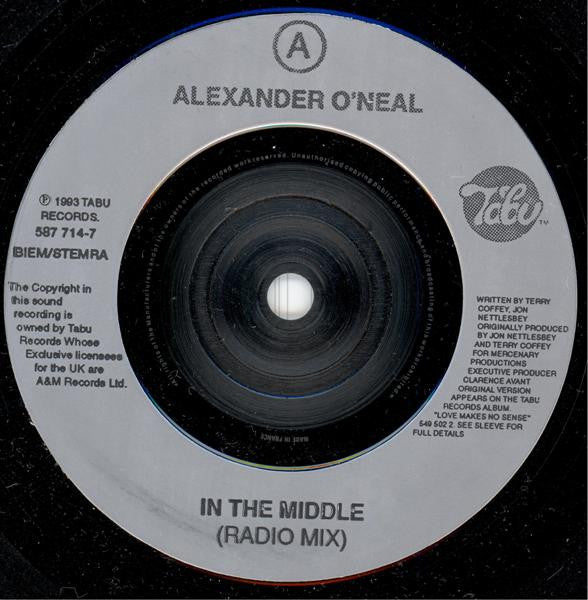 Alexander O'Neal : In The Middle (7", Single)