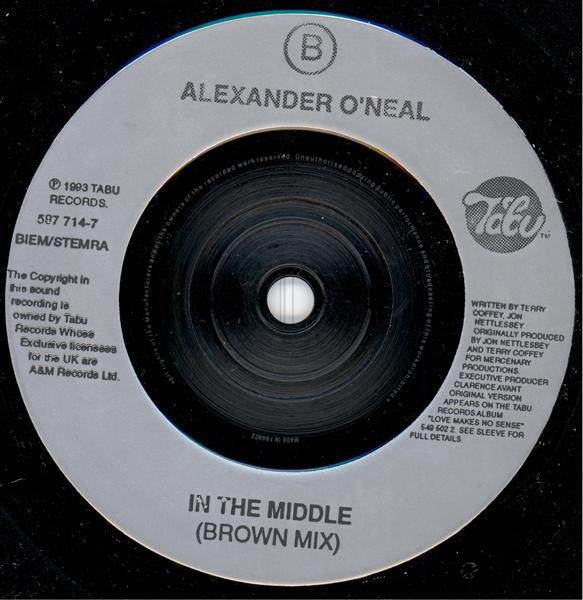 Alexander O'Neal : In The Middle (7", Single)