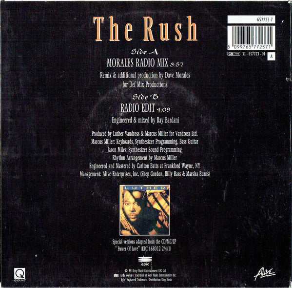 Luther Vandross : The Rush (7", Single)