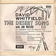 David Whitfield With Jan Waters : The Desert Song (7", EP)