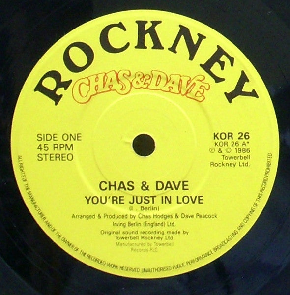 Chas & Dave* : You're Just In Love (7")