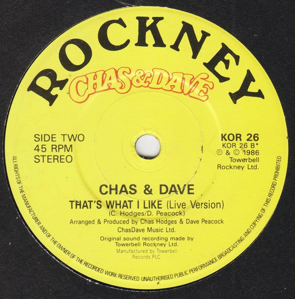 Chas & Dave* : You're Just In Love (7")