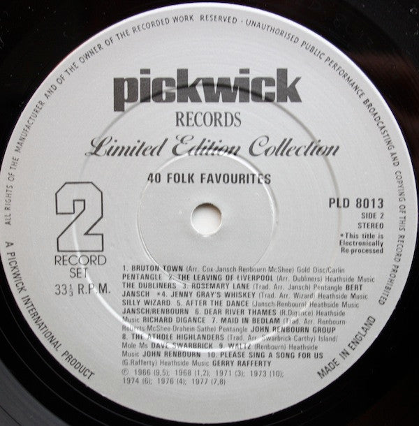 Various : 40 Folk Favourites (2xLP, Comp)