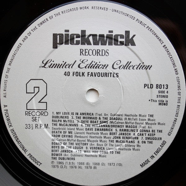 Various : 40 Folk Favourites (2xLP, Comp)