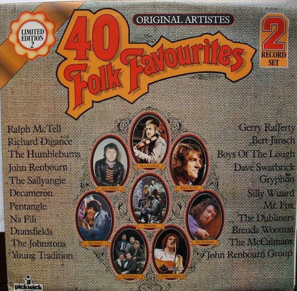 Various : 40 Folk Favourites (2xLP, Comp)
