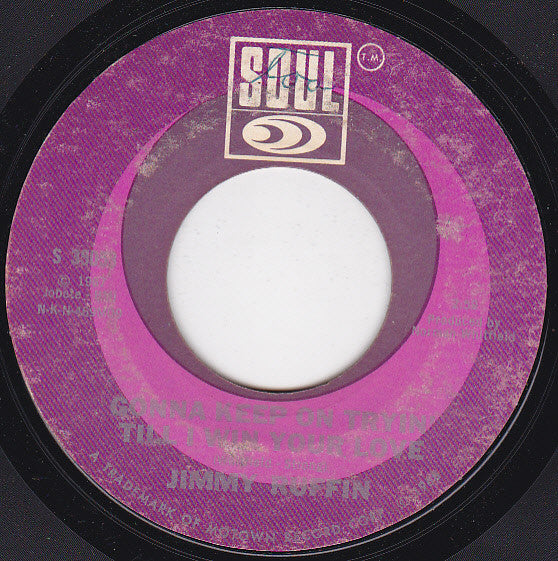 Jimmy Ruffin : Gonna Keep On Tryin' Till I Win Your Love / Sad And Lonesome Feeling (7")