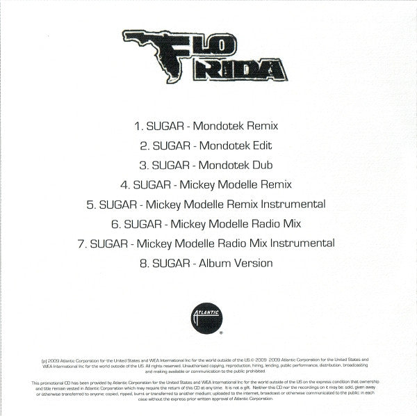 Flo Rida : Sugar (Remixes) (CDr, Single, Promo)