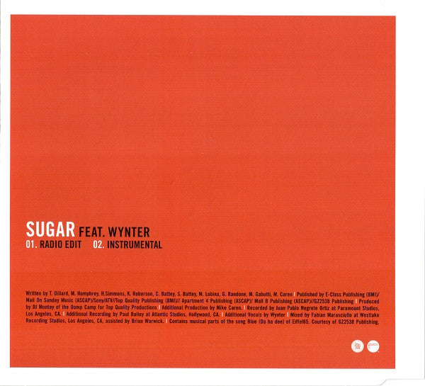 Flo Rida Feat. Wynter Gordon : Sugar (CD, Single, Promo)