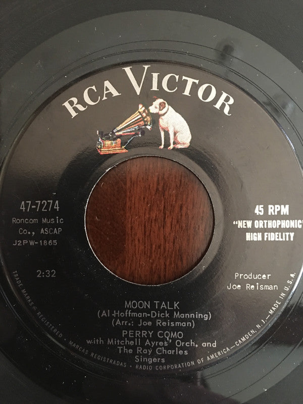 Perry Como : Moon Talk / Beats There A Heart So True (7")