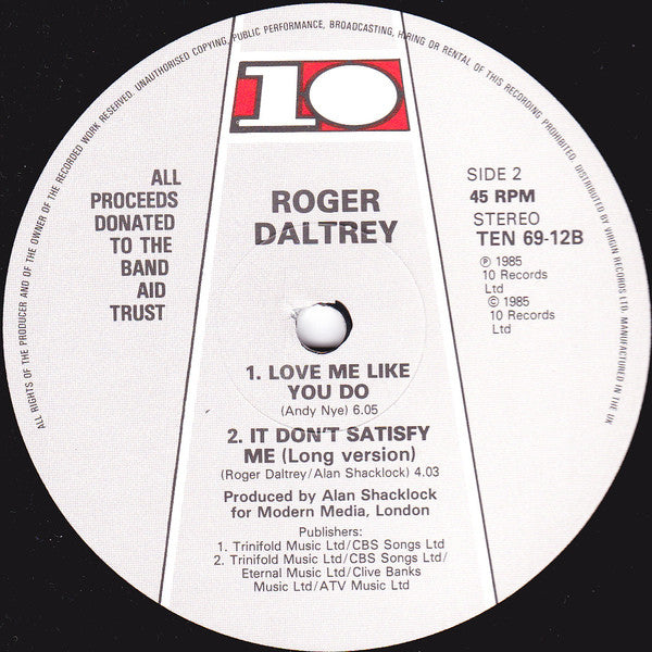 Roger Daltrey : After The Fire (12", Single)