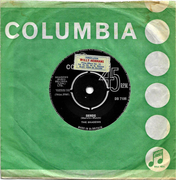 The Shadows : Shindig (7", Single)