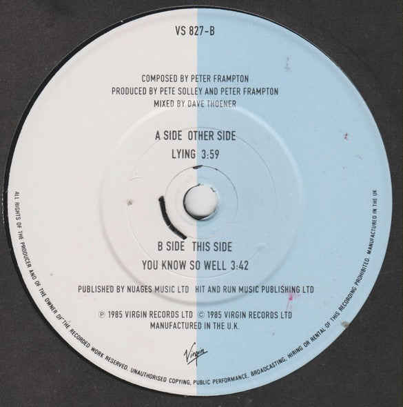 Peter Frampton : Lying (7", Single)