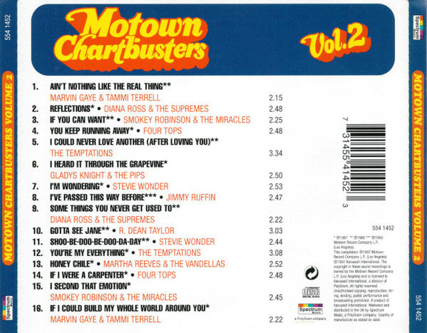 Various : Motown Chartbusters Vol.2 (CD, Comp, RE)