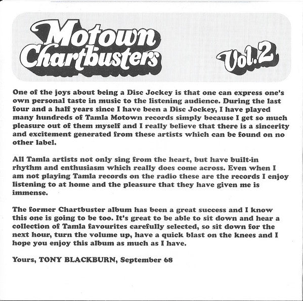 Various : Motown Chartbusters Vol.2 (CD, Comp, RE)