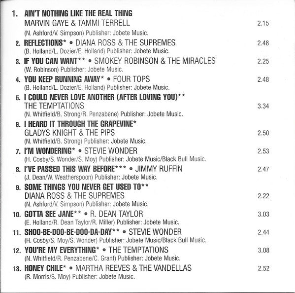 Various : Motown Chartbusters Vol.2 (CD, Comp, RE)