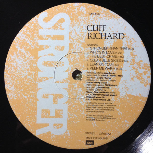 Cliff Richard : Stronger (LP, Album)
