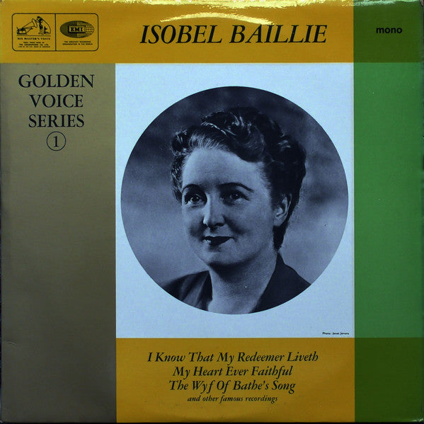 Isobel Baillie : Golden Voice Series 1 (LP, Mono)