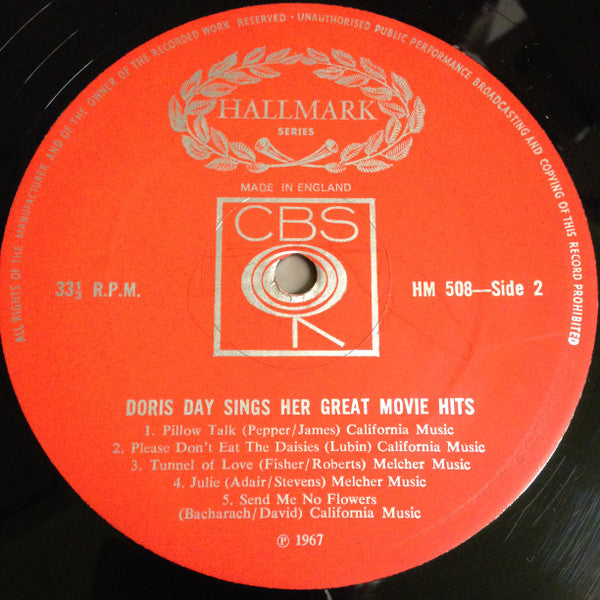 Doris Day : Sings Her Great Movie Hits (LP, Comp, Mono)