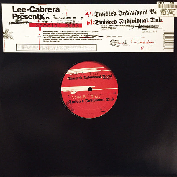 Lee-Cabrera : Special 2003 (Twisted Individual Remixes) (12")