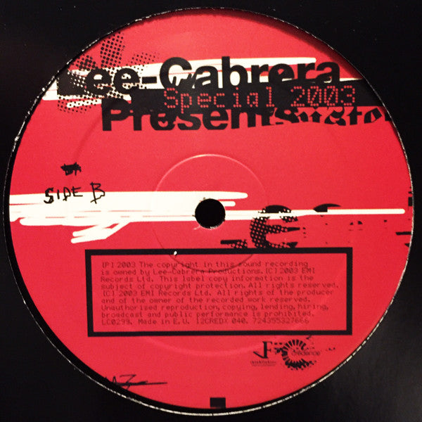 Lee-Cabrera : Special 2003 (Twisted Individual Remixes) (12")