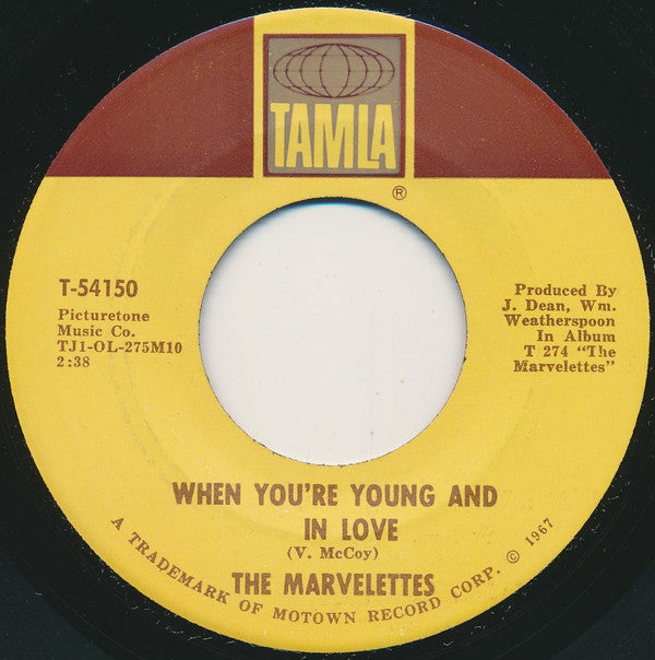 The Marvelettes : When You're Young And In Love (7", Single, ARP)