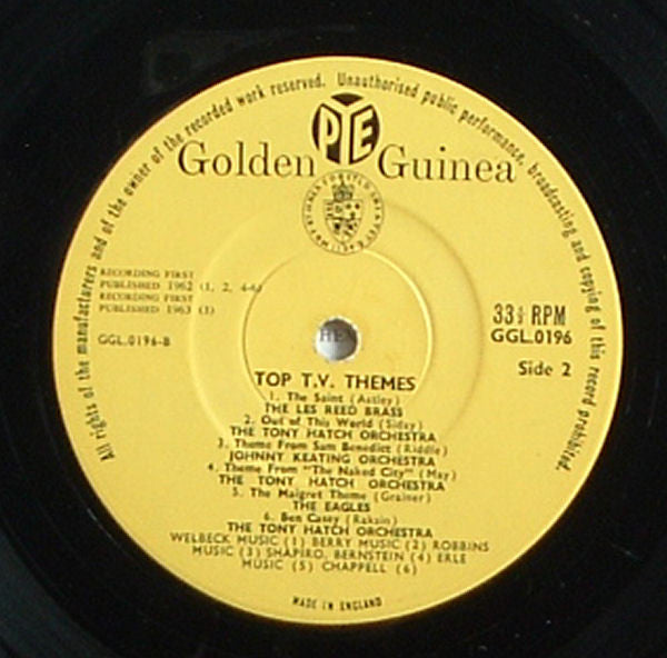 Various : Top T.V. Themes (LP, Album, Comp, Mono)