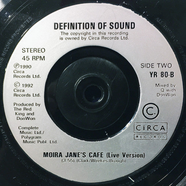 Definition Of Sound : Moira Jane's Cafe (7", Sil)