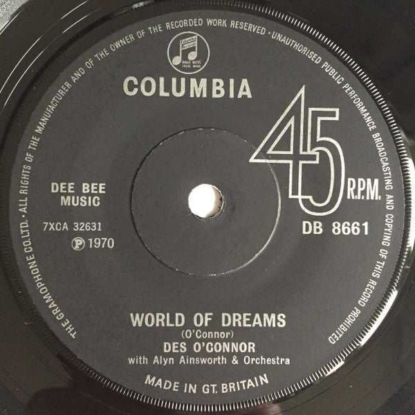 Des O'Connor : I'll Go On Hoping (7", Single)