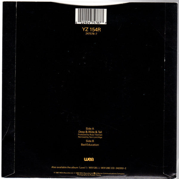 Aztec Camera : Deep & Wide & Tall (7", Single, RE)