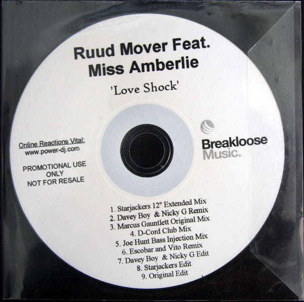 Ruud Mover Feat. Miss Amberlie : Love Shock (CDr, Promo)