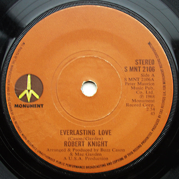 Robert Knight : Everlasting Love (7", Single, RE, Sol)