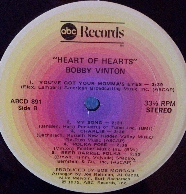 Bobby Vinton : Heart Of Hearts (LP, Album)