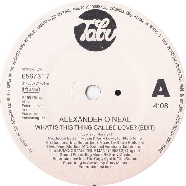 Alexander O'Neal : What Is This Thing Called Love? (7", Single)