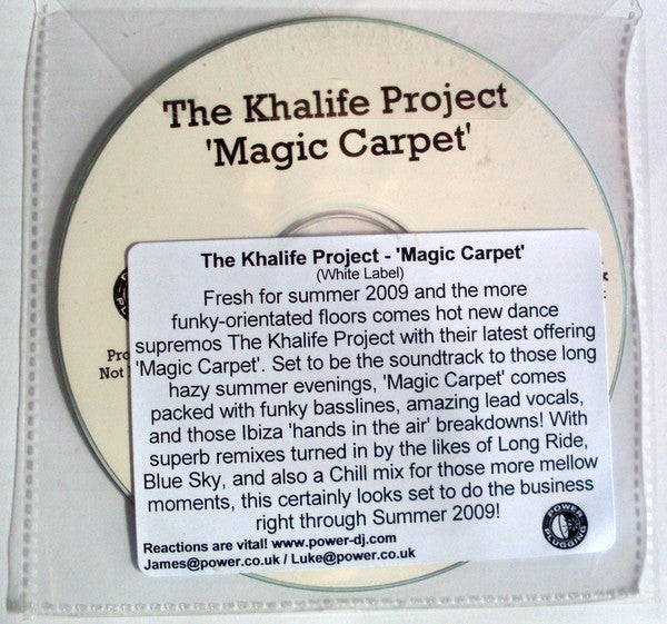 The Khalife Project : Magic Carpet (CDr, Promo)