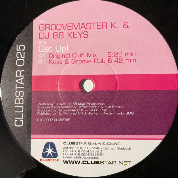 Groovemaster K. & 88 Keys : Get Up! (12")