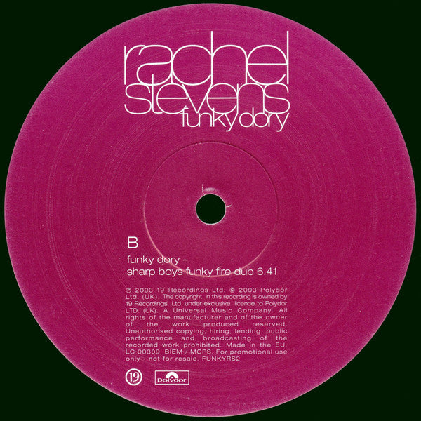 Rachel Stevens : Funky Dory (12", Promo)