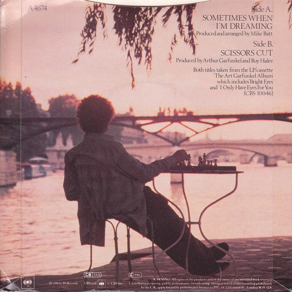 Art Garfunkel : Sometimes When I'm Dreaming (7", Single)