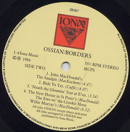 Ossian (2) : Borders (LP)