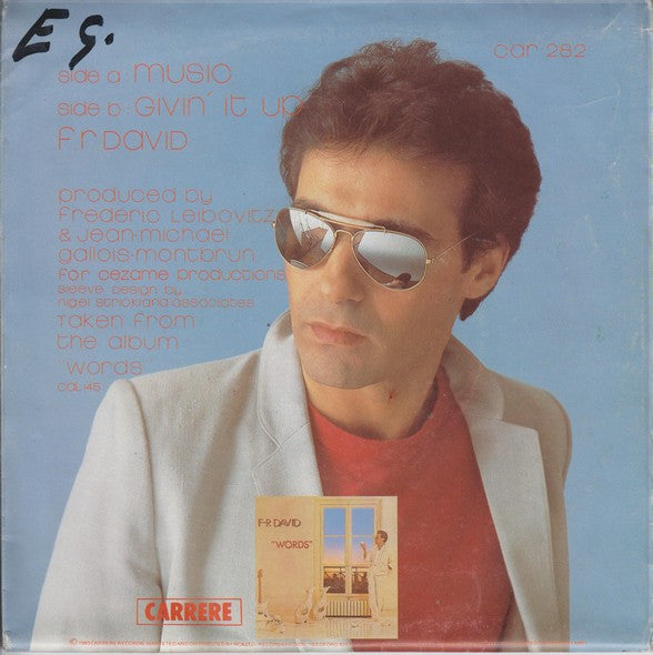 F.R. David : Music (7", Single, Pus)