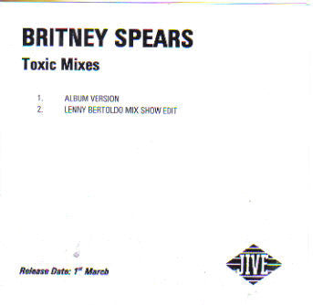 Britney Spears : Toxic (Mixes) (CDr, Single, Promo)