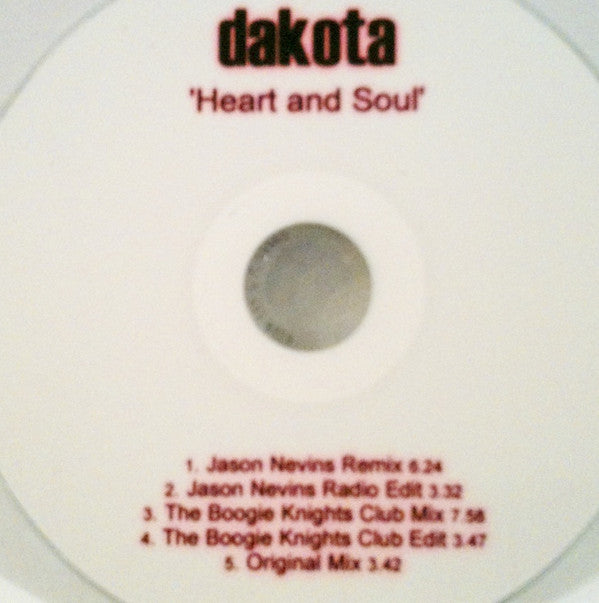 Dakota (8) : Heart And Soul (CDr, Single, Promo)