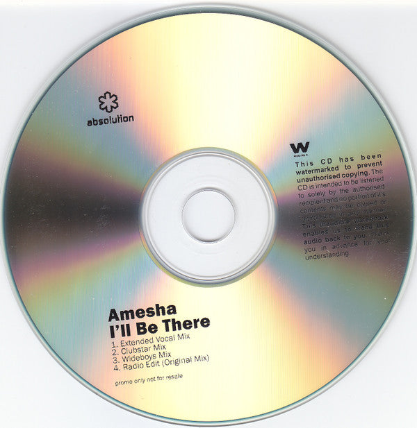 Amesha : I'll Be There (CDr, Promo, Car)