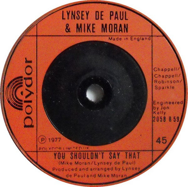 Lynsey De Paul & Mike Moran : Rock Bottom (7", Single)