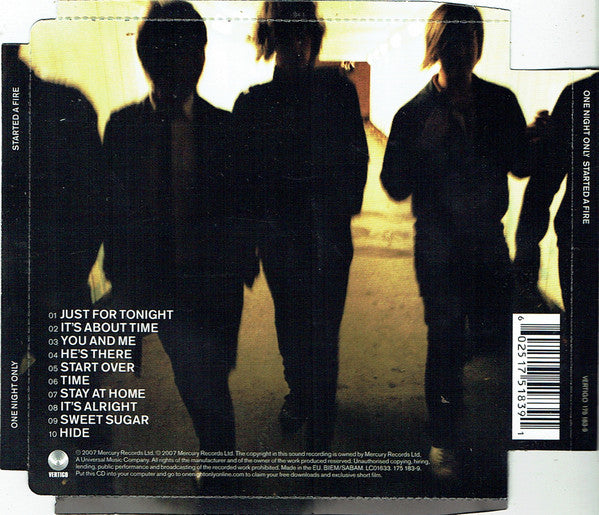 One Night Only : Started A Fire (CD, Album, Enh, Sup)