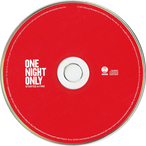 One Night Only : Started A Fire (CD, Album, Enh, Sup)