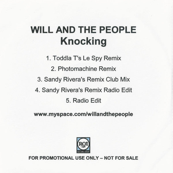 Will And The People : Knocking (CDr, Single, Promo)