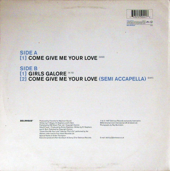 Richie Stephens Featuring General Degree : Come Give Me Your Love (12")