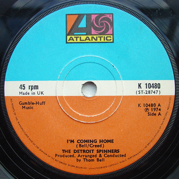 Spinners : I'm Coming Home (7", sol)