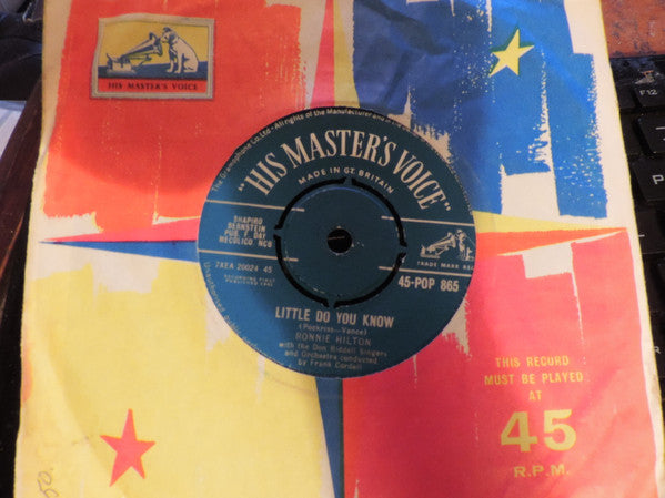 Ronnie Hilton : Little Do You Know (7")